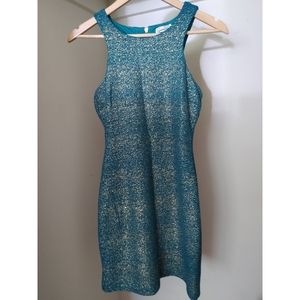 Juniors Turquoise with gold dress